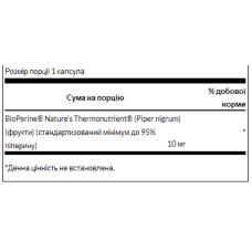 Біоперин, Bioperine 10 mg - 60caps