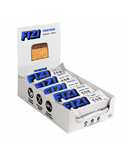 Протеїнові батончики, FIZI Protein Bar - 10х45g Almond-Choco