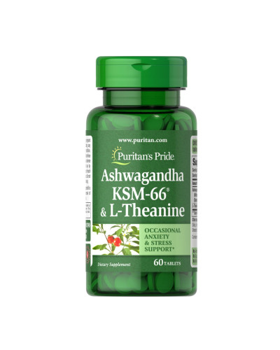 Ашваганда та L-теанін, Ashwagandha KSM-66® & L-Theanine - 60 tabs
