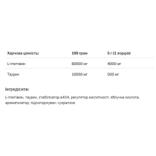 Глютамін, Glutamine Recovery Amino - 500g Lemon