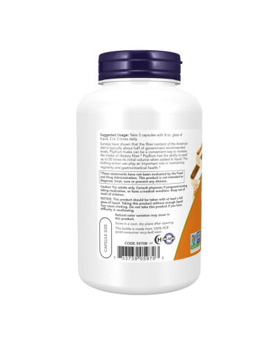 Псиліум (лушпиння подорожника), Psyllium Husk Caps 500 mg - 500 vcaps