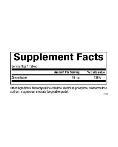 Zinc Citrate 15mg - 90 tabs