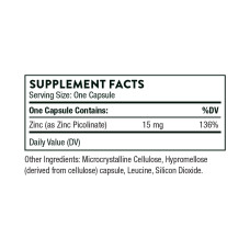 Цинк піколінат 15 мг, Thorne Zinc Picolinate 15 mg - 60 caps
