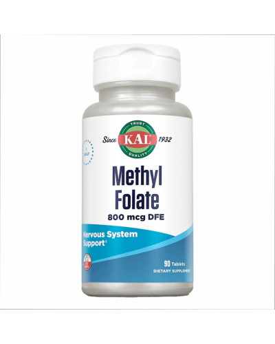 Метил Фолат, Methyl Folate 800mcg - 90 tabs