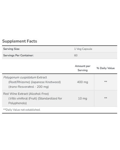Resveratrol 200 mg - 60 vcaps