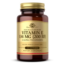 Вітамін Е, Solgsr Vitamin E 200 IU Alpha 100 Softgels