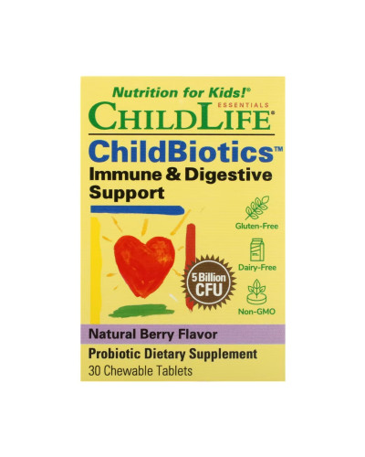 Пробіотики для дітей, ChildBiotics Immune Digestive Support - 30 chewables