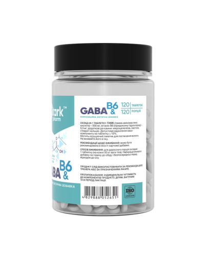 GABA & B6 500mg - 120 tabs