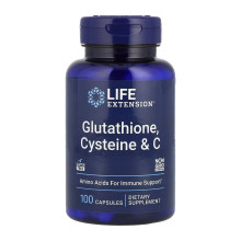 Глутатіон, Цистеїн і вітамін С, Glutathione Cysteine & C - 100 caps