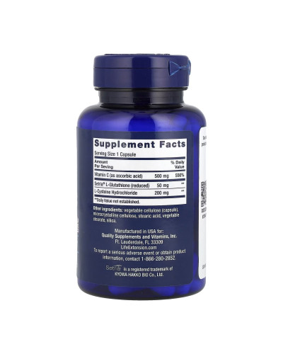 Глутатіон, Цистеїн і вітамін С, Glutathione Cysteine & C - 100 caps