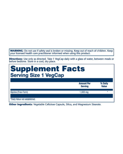 Glycine Free Form 1000mg - 60 vcaps