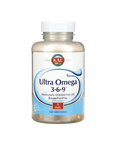 Комплекс жирних кислот, Ultra Omega 3-6-9 1200mg - 100 softgels