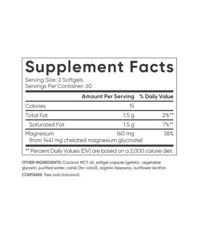 Magnesium Glycinate 160mg - 120 softgels