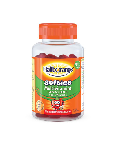Мультивітаміни для дітей, Softies Multivitamins - 60 softgels Strawberry