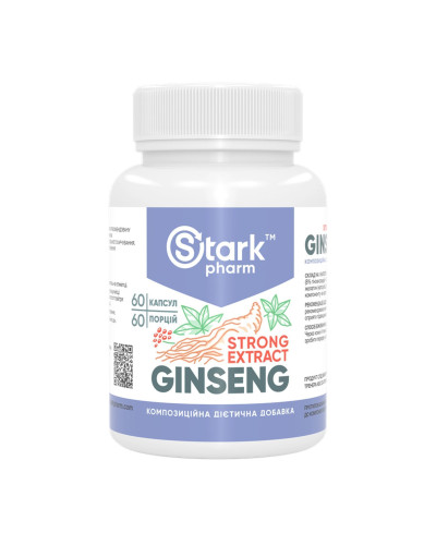 Екстракт кореня женьшеню, Ginseng Strong Extract - 60 caps