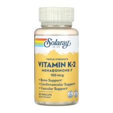 Вітамін К2, Triple Strength Vit K-2 MK-7 150mcg - 30 veg caps