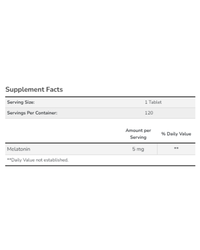 Мелатонін, Melatonin 5 mg - 120 tabs