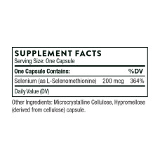 Селен (Л Селенометіонін), Selenium 200 mcg - 60 caps