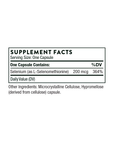 Селен (Л Селенометіонін), Selenium 200 mcg - 60 caps