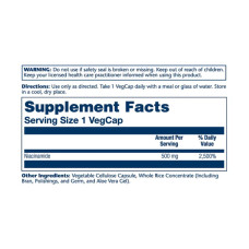 Ніацинамід, Niacinamide 500mg - 100 vcaps