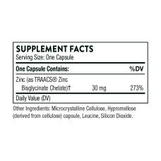 Цинк бісгліцинат, Zinc Bisglycinate 30 mg - 60 caps