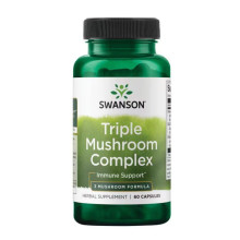 Гриби шиїтаке, майтаке, рейші, Triple Mushroom Complex 3 Mushroom Formula - 60 caps