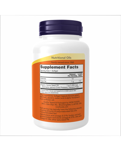 Конопляна олія, Hemp Seed Oil 1000 mg - 120 Softgels
