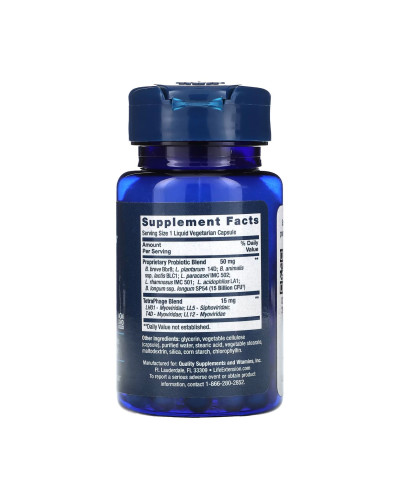 Пробіотики для здоров’я кишечника, LE FLORASSIST® GI with Phage Technology - 30 vcaps