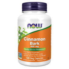 Кора кориці, Cinnamon Bark 600mg - 120 vcaps