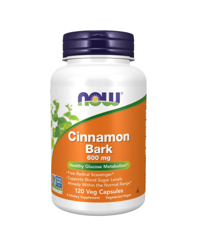 Кора кориці, Cinnamon Bark 600mg - 120 vcaps