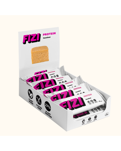 Протеїнові батончики, FIZI Protein Bar - 10х45g Hazelnut