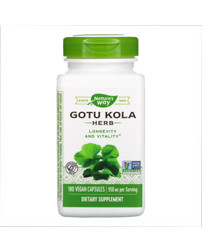 Листя Готу Коли, Gotu Kola Herb - 180 vcaps