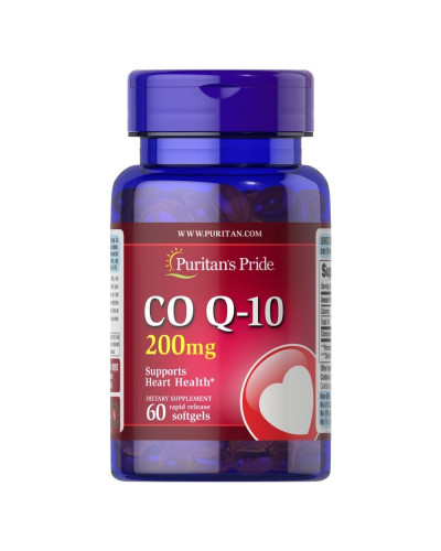 Коензим Q-10, Q-SORB™ Co Q-10 200 mg - 60 Rapid Release Softgels