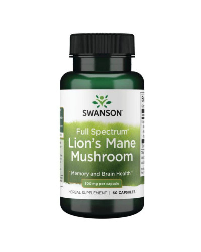 Їжовик гребінчастий, Ноотроп Lions Mane Mushroom 500mg - 60caps