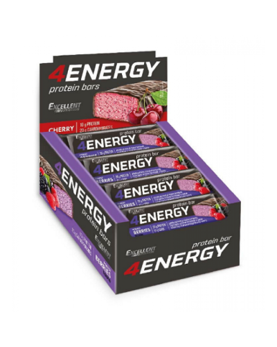 Протеїнові батончики, 4 ENERGY - 24x40g Berry