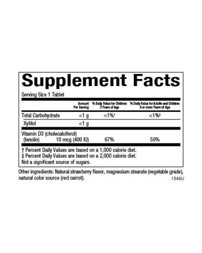 Vitamin D3 10 mcg (400 IU) - 250 tabs Berry Bunch