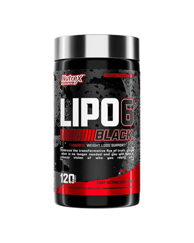 Жироспалювач, Nutrex Lipo 6 Black - 120 caps