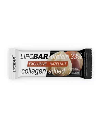 Протеїновий батончик, Lipobar Exclusive - 50g Hazelnut