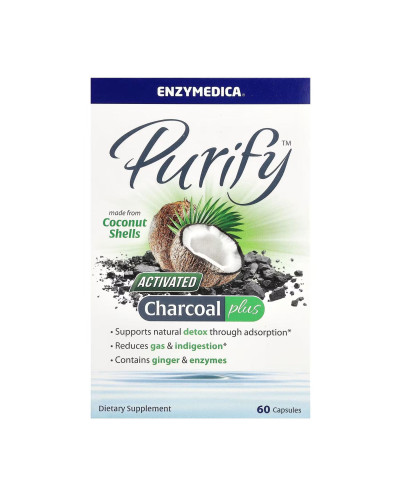 Активоване кокосове вугілля, Activated Charcoal - 60 caps