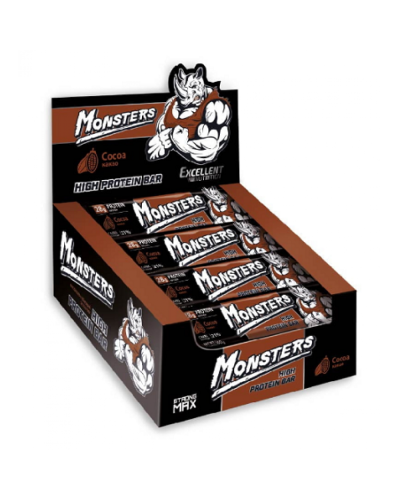 Протеїнові батончики, Strong Max - 80g x 20шт Cocoa