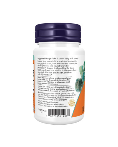Мідь гліцинат, Copper Glycinate 3mg - 120 tabs