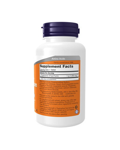 L-триптофан, L-Tryptophan Double Strength 1000mg - 60 tabs