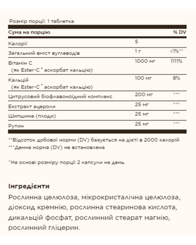 Вітамін С, Ester-C Plus 1000mg Vitamin C - 180 tabs
