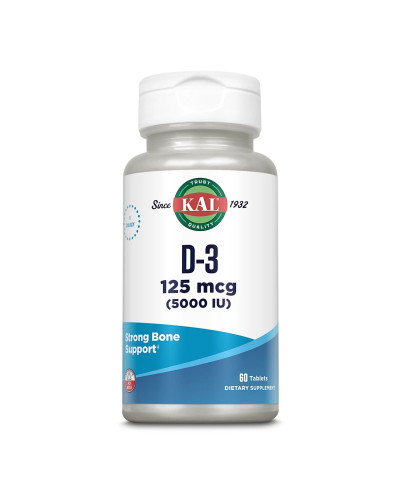 Вітамін Д3, D3 5000 IU (125mcg) - 60 tabs