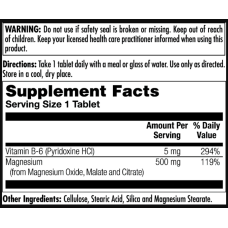 Комплекс магнію з Б6, Magnesium Sustained Release Triple Source 500mg - 100 tabs