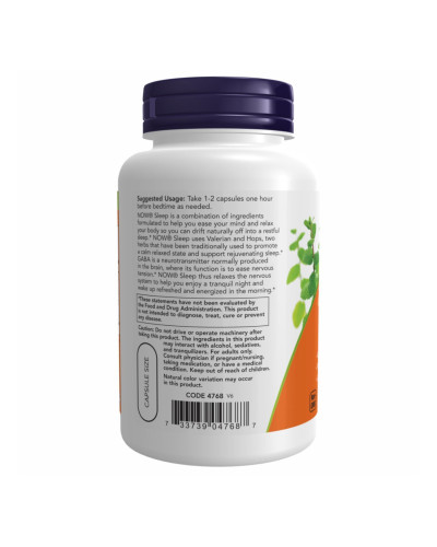 Комплекс рослинних екстрактів для сну, Now Foods Sleep - 90 vcaps