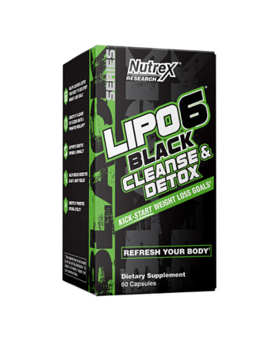 Жироспалювач, Очищення та Детокс, Lipo-6 Black Cleanse Detox - 60ct