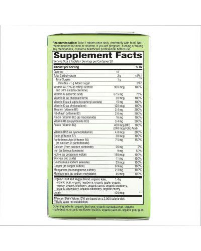 Жіночий мультивітамінний комплекс, Alive Organic Garden Goodness Women - 60 tabs