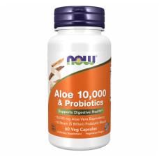 Алое з пробіотиками, Aloe Vera 10000 & Probiotics - 60 vcaps
