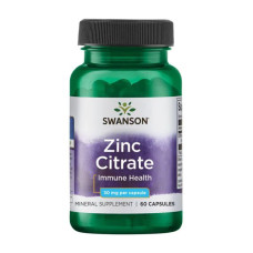 Цинк Цитрат, Zinc Citrate 30 mg - 60caps